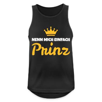 Just call me prince - Men's Breathable Tank Top - black - Front - Nick (188cm)