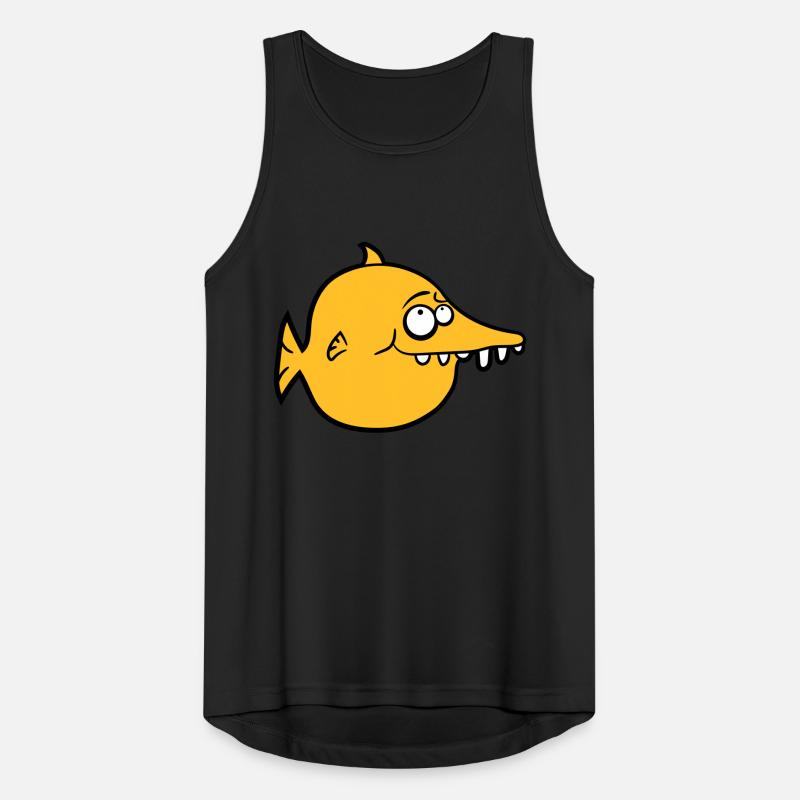 dicker runder witziger comic fisch Männer Tank Top atmungsaktiv