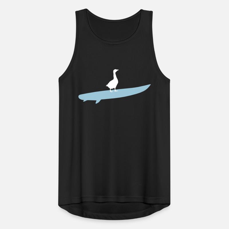Surfende Gans Silhouette Männer Tank Top atmungsaktiv