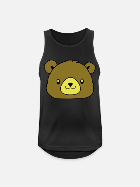 bear - Men's Breathable Tank Top - black