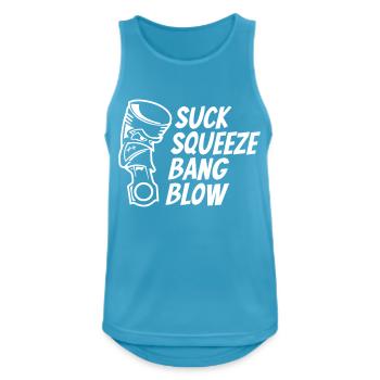 Mechanic Engine Piston - Men's Breathable Tank Top - sapphire blue - Front - Nick (188cm)