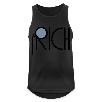 Riche millionnaire Monokel - Débardeur respirant Homme - noir - Devant - Nick (188cm)