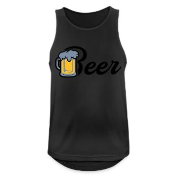 Beer Maßkrug - Men's Breathable Tank Top - black - Front - Nick (188cm)