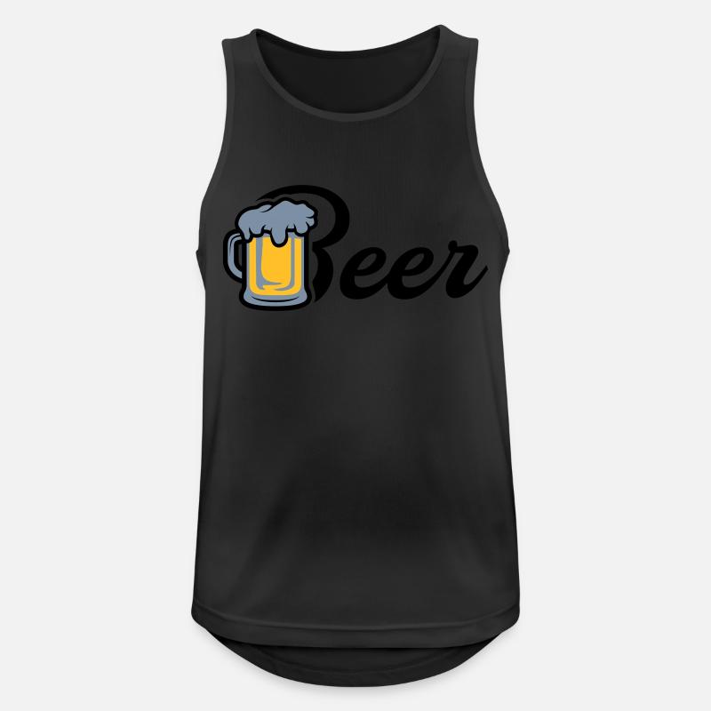 Beer Maßkrug - Männer Tank Top atmungsaktiv - Schwarz