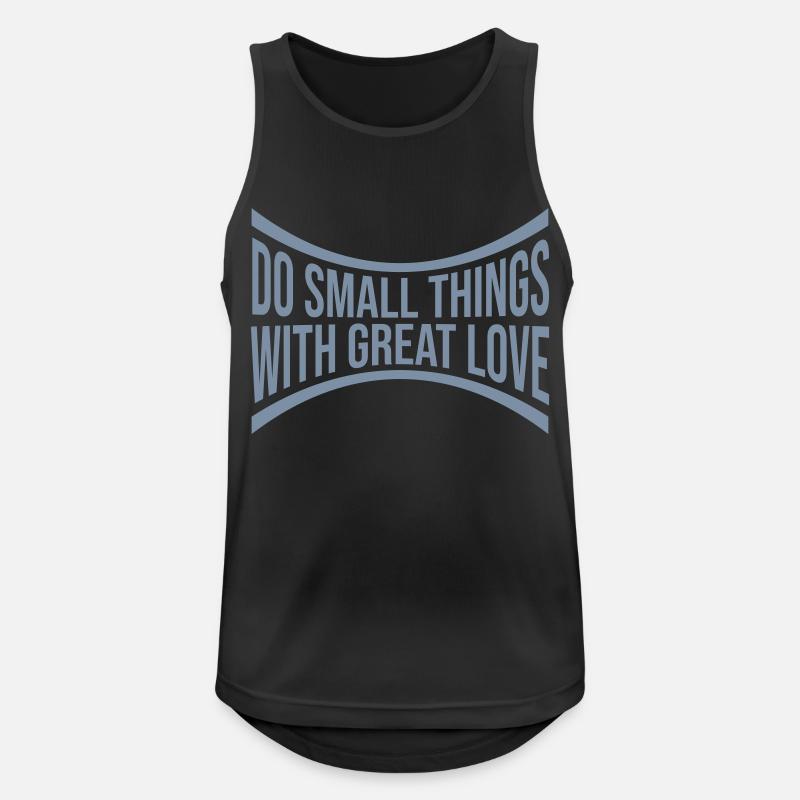 Zitat do small things - Männer Tank Top atmungsaktiv - Schwarz