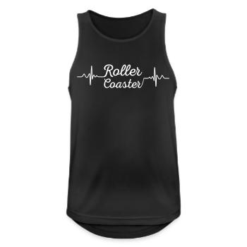 Heart Beat Roller Coaster - Männer Tank Top atmungsaktiv - Schwarz - Vorne - Nick (188cm)