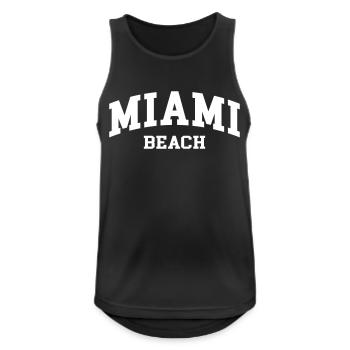 Miami Beach - Men's Breathable Tank Top - black - Front - Nick (188cm)
