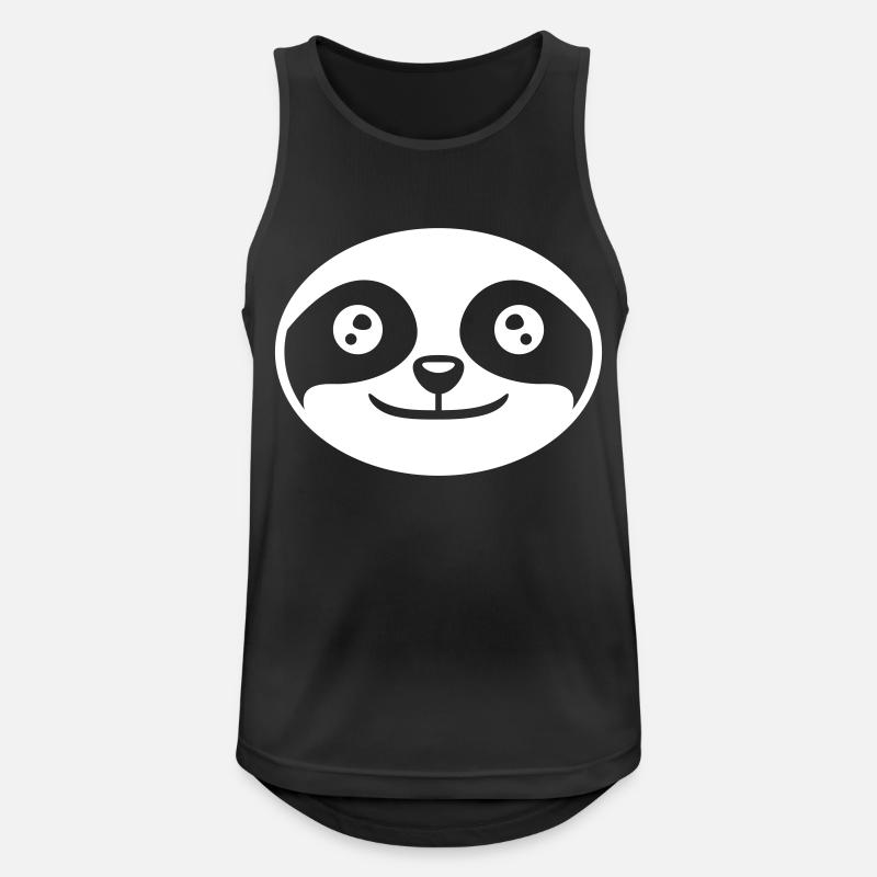 Head round sloth face - Men's Breathable Tank Top - black