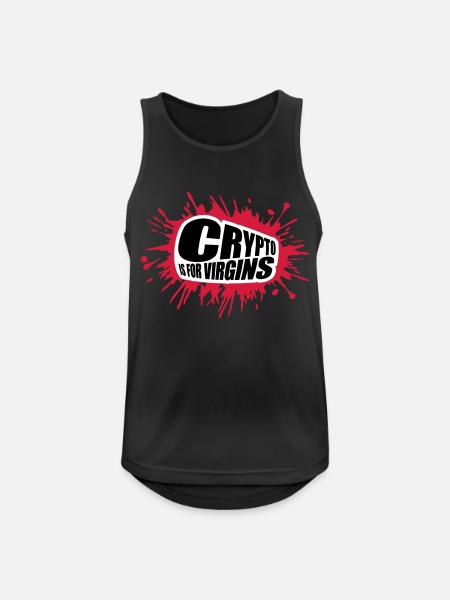 crypto is for virgins - Men's Breathable Tank Top - black
