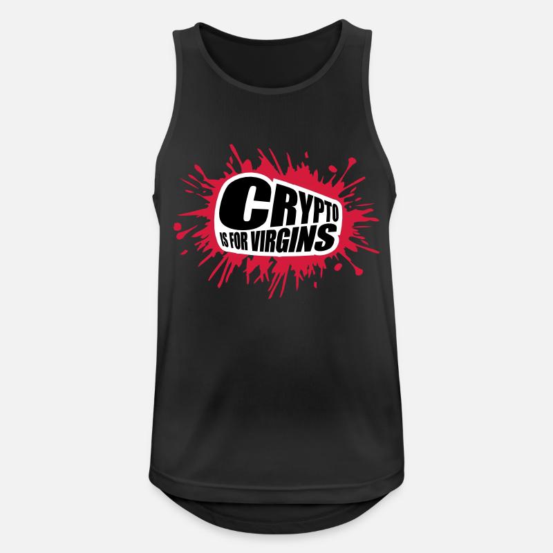 crypto is for virgins - Männer Tank Top atmungsaktiv - Schwarz