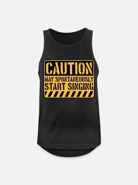 may spontaneously start singing - Men's Breathable Tank Top - black