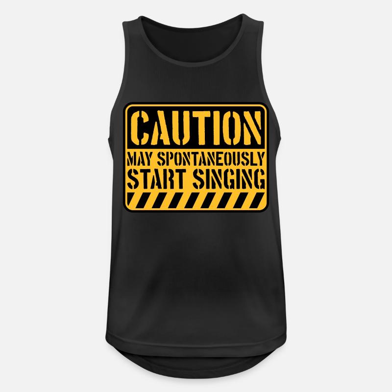 may spontaneously start singing - Men's Breathable Tank Top - black
