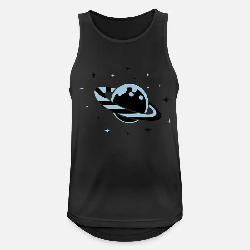 planet 01 - Männer Tank Top atmungsaktiv - Schwarz