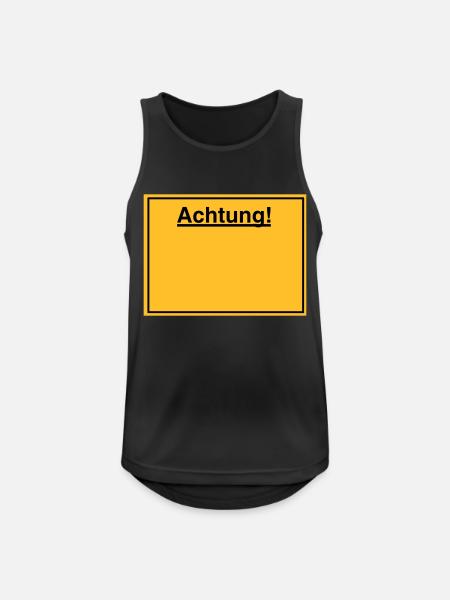 Schild - Männer Tank Top atmungsaktiv - Schwarz