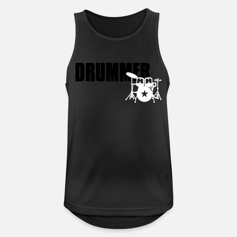 drummer - Männer Tank Top atmungsaktiv - Schwarz