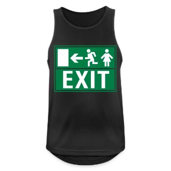 EXIT (FIRE EXIT) - Débardeur respirant Homme - noir - Devant - Nick (188cm)