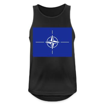 Nordatlantikpakt-Organisation NATO - Männer Tank Top atmungsaktiv - Schwarz - Vorne - Nick (188cm)