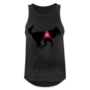 rettungshund_cb - Männer Tank Top atmungsaktiv - Schwarz - Vorne - Nick (188cm)