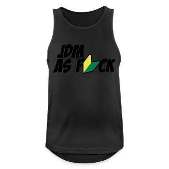 JDM as FUCK - Männer Tank Top atmungsaktiv - Schwarz - Vorne - Nick (188cm)