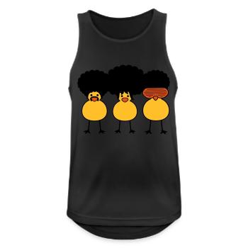 Funky Chicks - Men's Breathable Tank Top - black - Front - Nick (188cm)