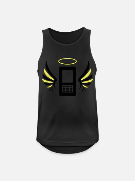 smartphone_engel_02 - Men's Breathable Tank Top - black