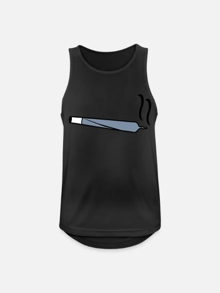 cannabis joint - Men's Breathable Tank Top - black