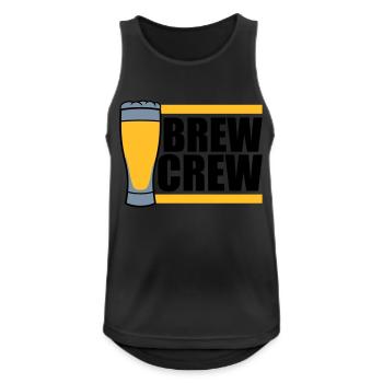 Bierglas Brew Crew Spruch - Männer Tank Top atmungsaktiv - Schwarz - Vorne - Nick (188cm)