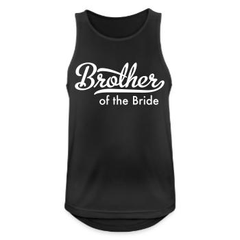 Brother of the Bride - Männer Tank Top atmungsaktiv - Schwarz - Vorne - Nick (188cm)