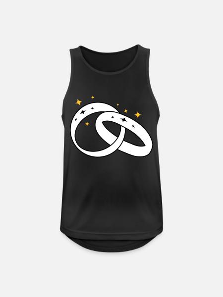wedding rings for engagement2 - Men's Breathable Tank Top - black