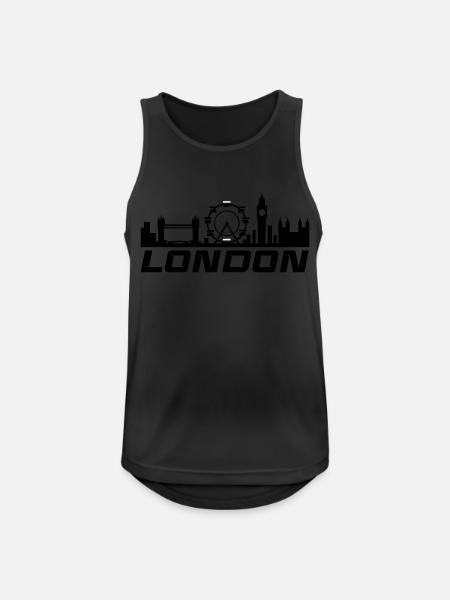 London Skyline - Men's Breathable Tank Top - black