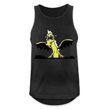 Wing Dragon DJ Mixer Party Monster Music - Men's Breathable Tank Top - black - Front - Nick (188cm)