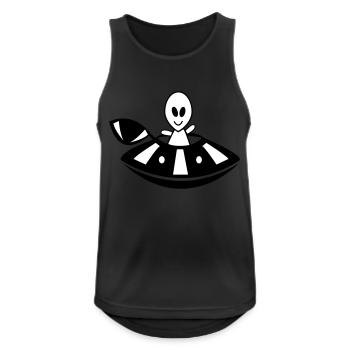 alien ufo - Männer Tank Top atmungsaktiv - Schwarz - Vorne - Nick (188cm)