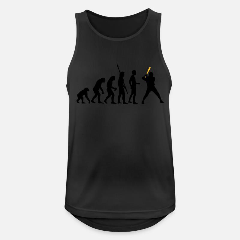 evolution_baseball_2c - Männer Tank Top atmungsaktiv - Schwarz