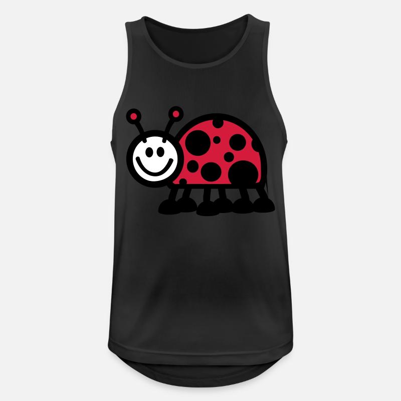 Marienkäfer - Männer Tank Top atmungsaktiv - Schwarz