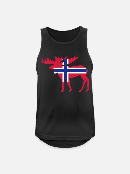 Norwegen - Elch - Männer Tank Top atmungsaktiv - Schwarz