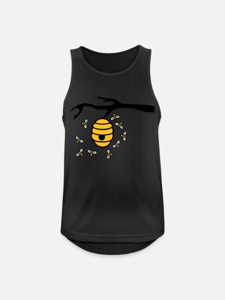 Beehive Branch - Men's Breathable Tank Top - black