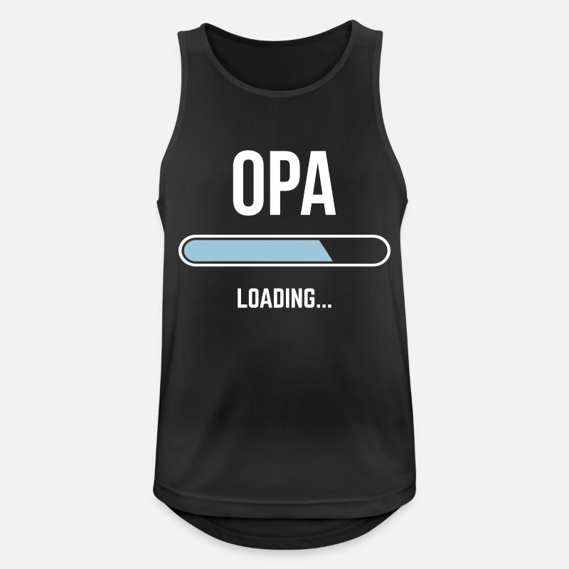 Opa Loading - Männer Tank Top atmungsaktiv - Schwarz