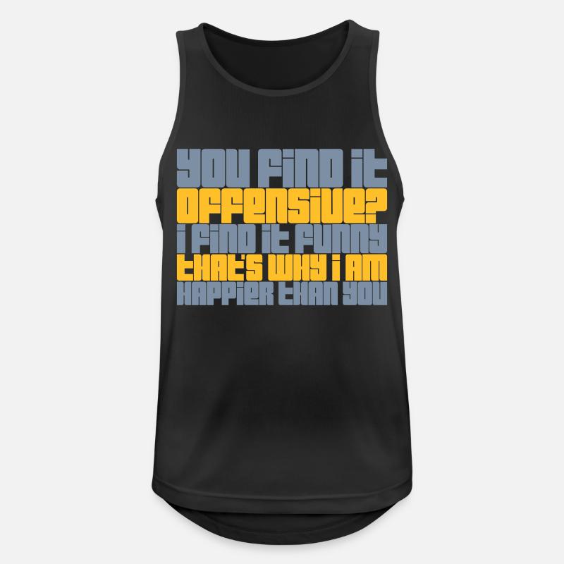 You find it offensive - Men's Breathable Tank Top - black