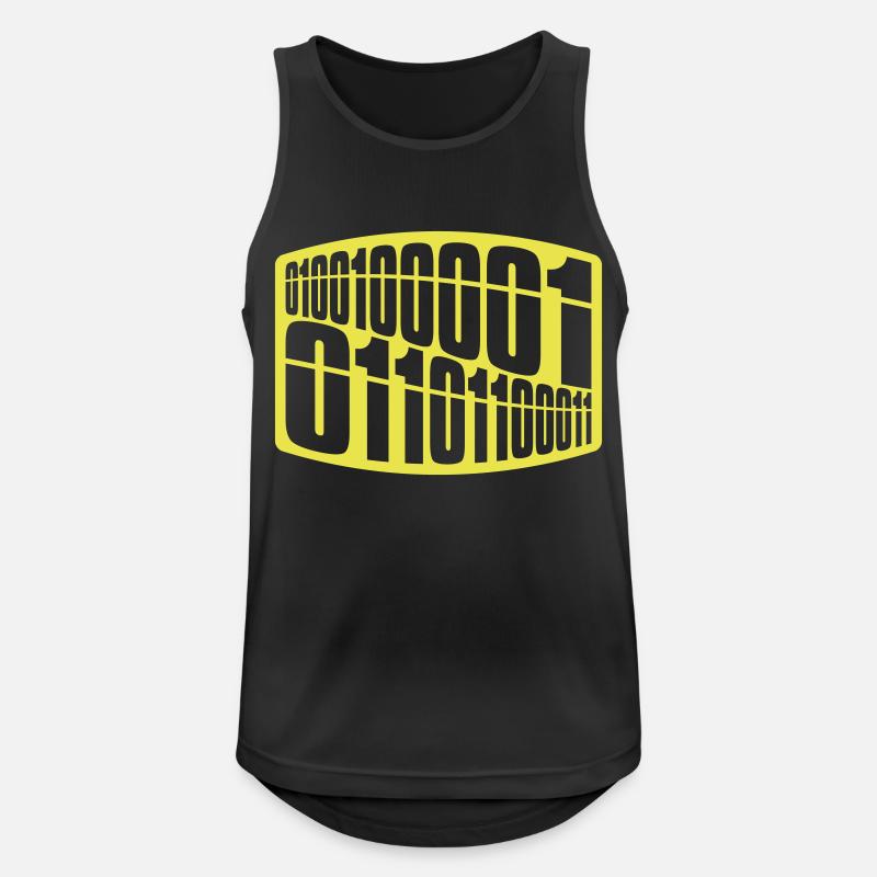 Binär Code Programm Sprache - Männer Tank Top atmungsaktiv - Schwarz
