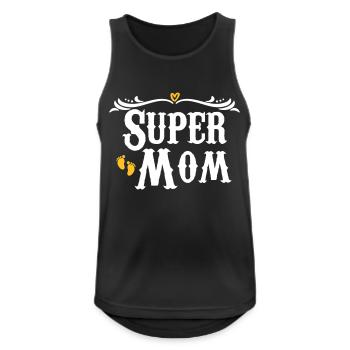 Super Mom - Männer Tank Top atmungsaktiv - Schwarz - Vorne - Nick (188cm)