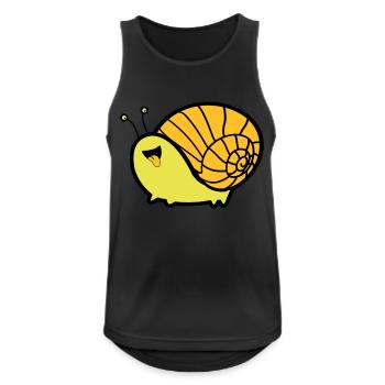 schnecke comic - Männer Tank Top atmungsaktiv - Schwarz - Vorne - Nick (188cm)