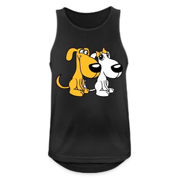 2 Dog Team Two Friends Love Couple In Love - Men's Breathable Tank Top - black - Front - Nick (188cm)