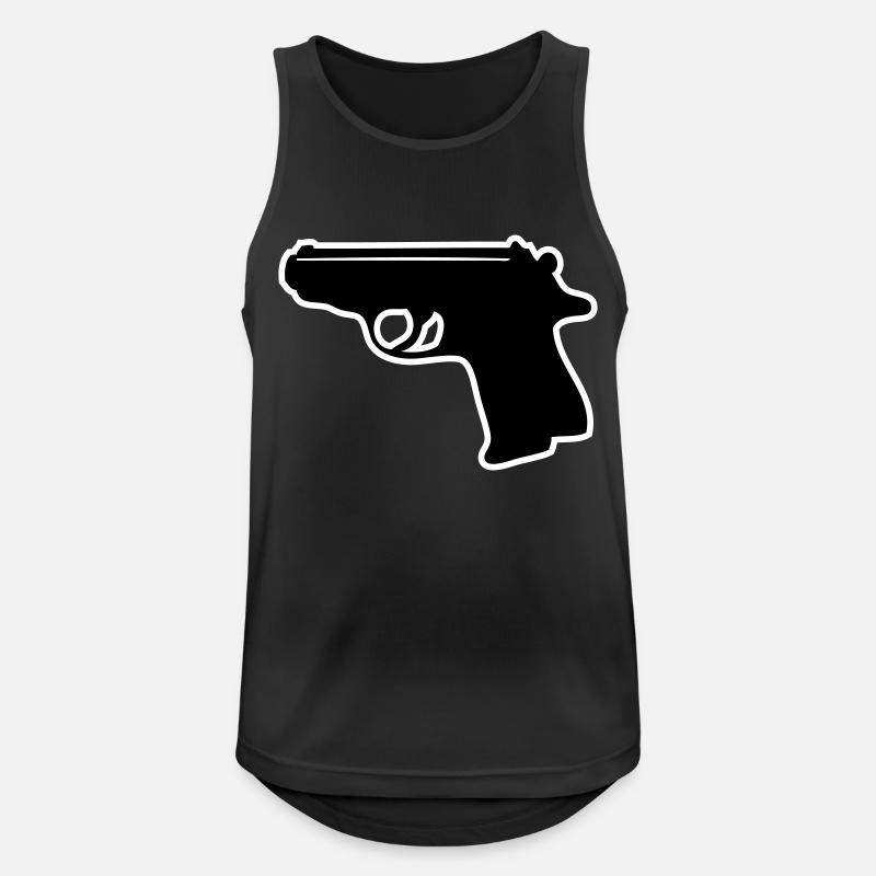 007 PPK with contour - Men's Breathable Tank Top - black
