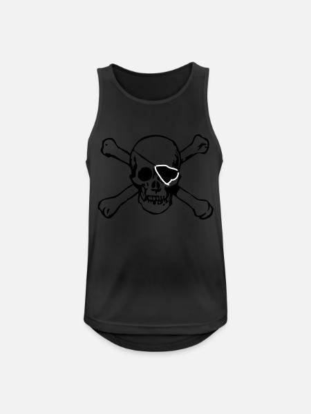 piraten - Männer Tank Top atmungsaktiv - Schwarz