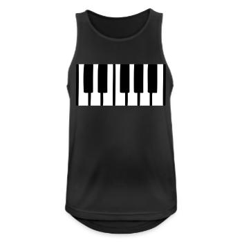 piano - Débardeur respirant Homme - noir - Devant - Nick (188cm)