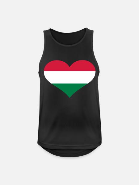 Ungarn - Männer Tank Top atmungsaktiv - Schwarz