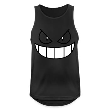 Gengar Gesicht - Männer Tank Top atmungsaktiv - Schwarz - Vorne - Nick (188cm)