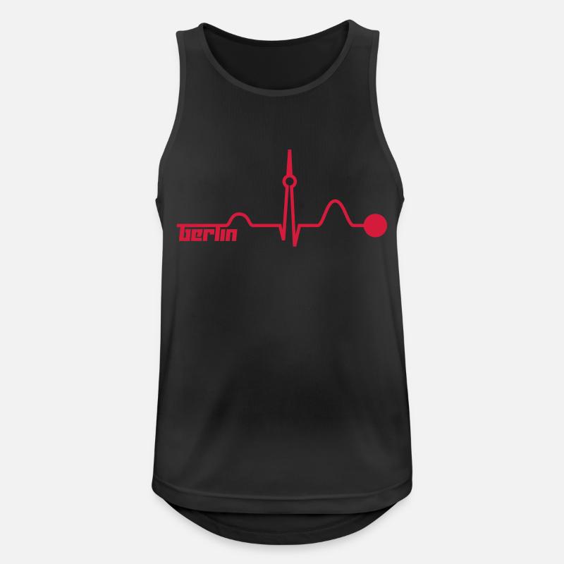 Berlin 6 (Vector) - Männer Tank Top atmungsaktiv - Schwarz