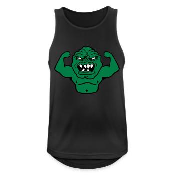 monster bodybuilder muscles strong man Muckis hulk - Men's Breathable Tank Top - black - Front - Nick (188cm)