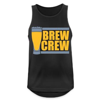 Brew Crew Bierglas Spruch - Männer Tank Top atmungsaktiv - Schwarz - Vorne - Nick (188cm)